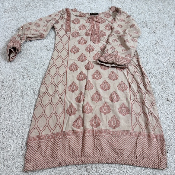 Pakistani maryam & mariya linen printed shirt - Picture 5 of 7